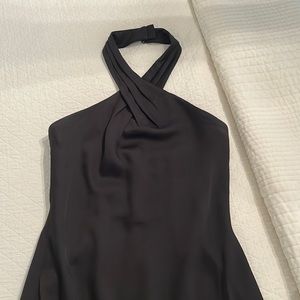 Floor length black dress